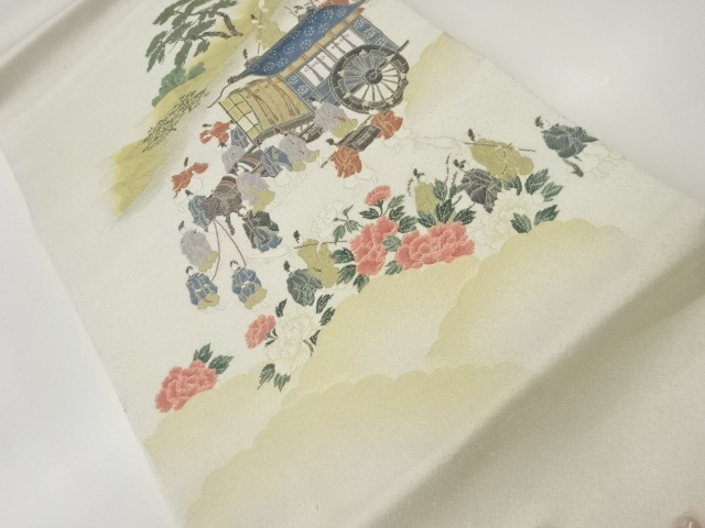 JAPANESE NAGOYA OBI / GIN-TOSHI / WOVEN PEOPLE IN THE PAST